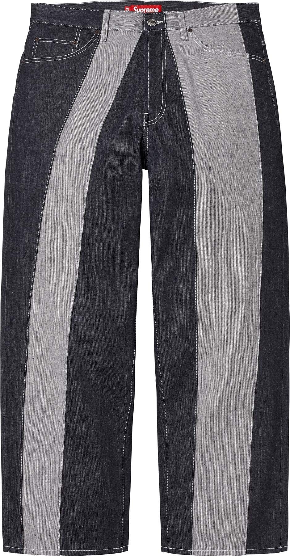 Paneled Stripe Baggy Jean view 7